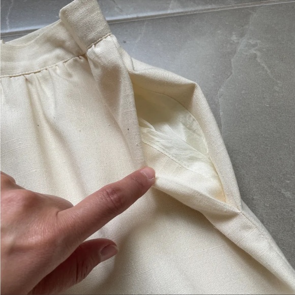 Handmade Cream Midi Skirt - Picture 6 of 8